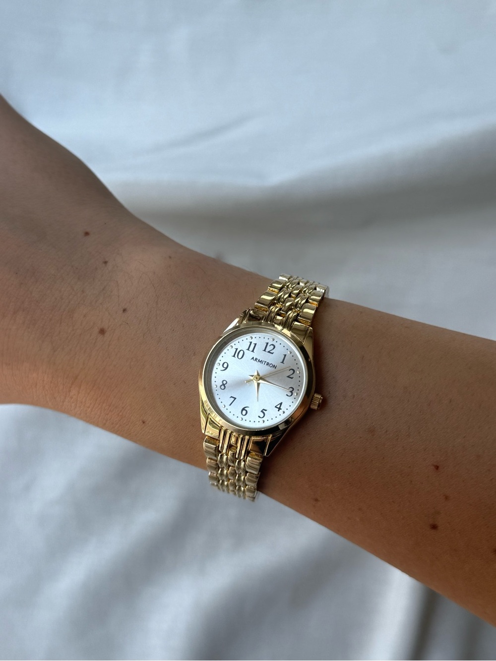 Armitron Gold-tone Watch with White Dial - Picture 9 of 10